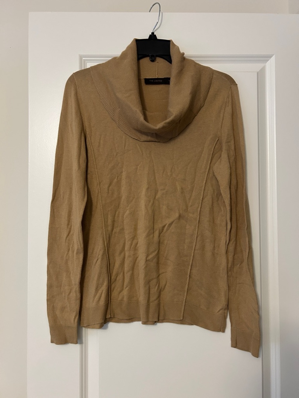 The Limited Cowl Neck Sweater - Camel